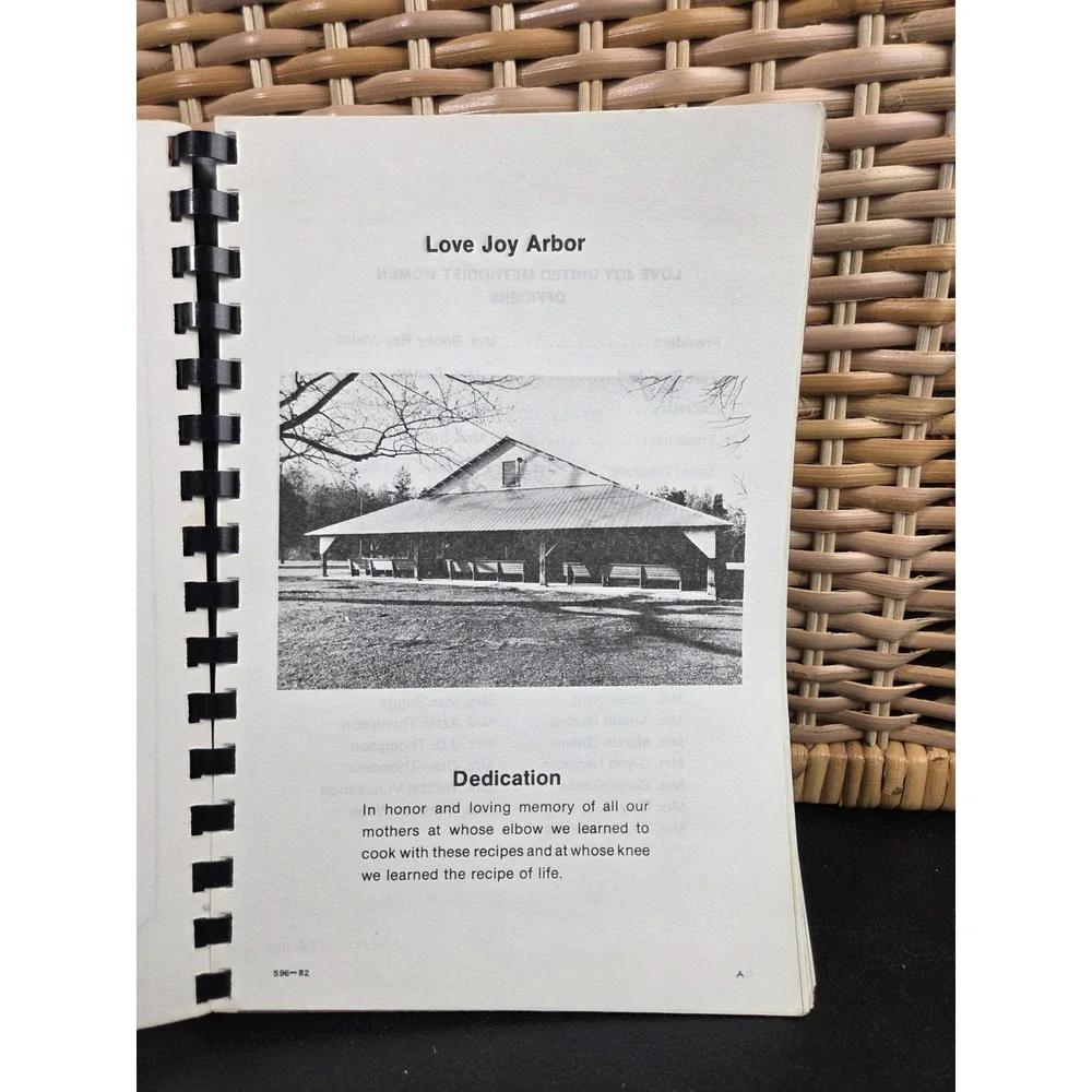 Love Joy United Methodist Church Cookbook Recile Book 1982 Troy, NC